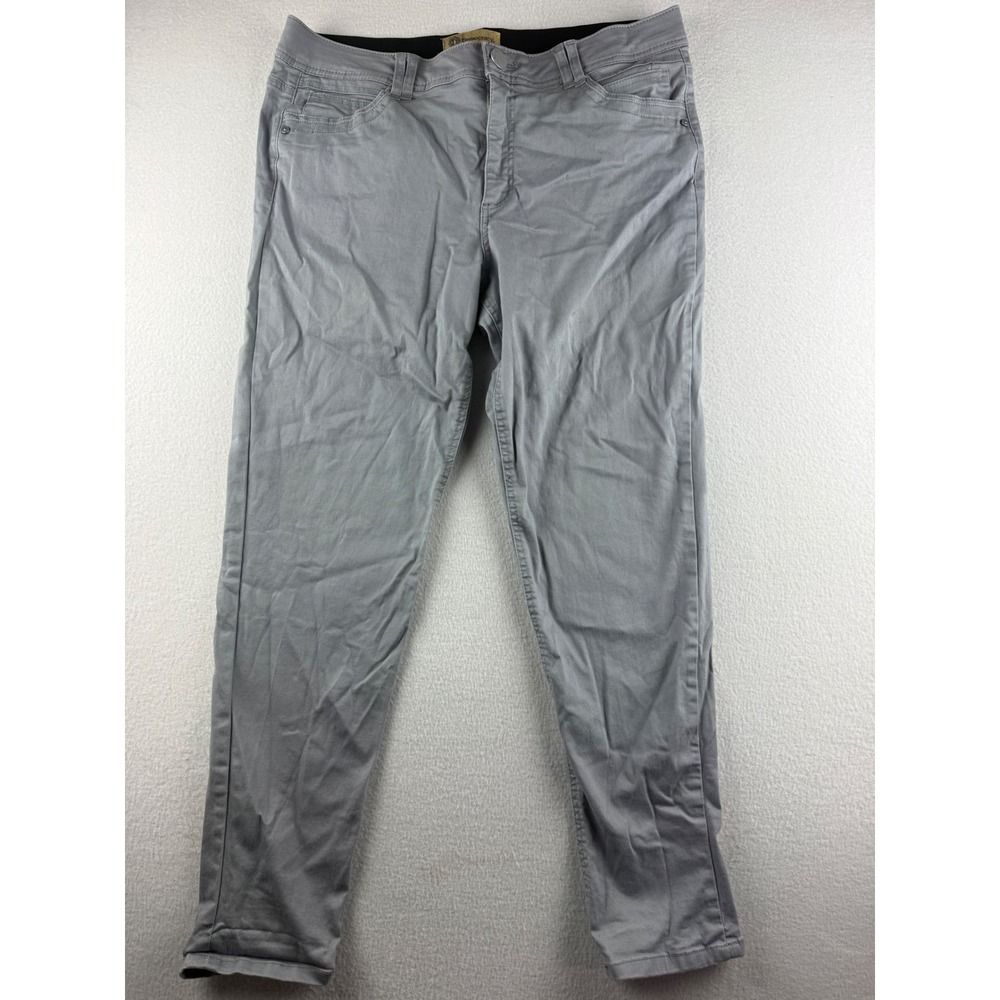 Democracy Ab Solution Grey Skinny‎ Pants Womens 16 Stretch Twill B1641E8X2XX